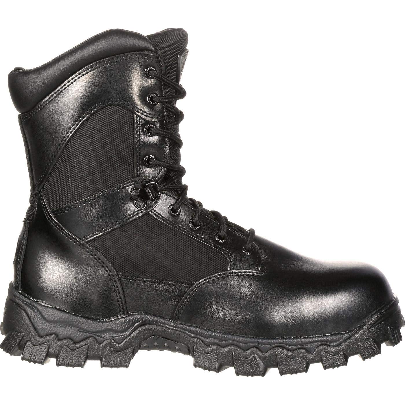 ROCKY Alpha Force Waterproof 400G Insulated Public Service Boot, Black, Size 12(W)
