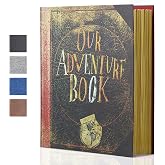 Adventure Book Photo Album 13x11.5 Self-Adhesive Scrapbook | DIY memory book for travel photos, sentimental keepsake, tickets, notes, and 3x5 to 8x10 pictures