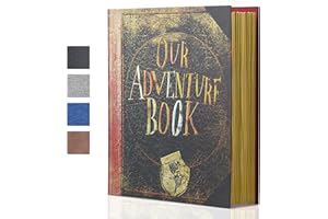 LET THE ADVENTURE BEGIN Large Adventure Book Photo Album Magnetic 13"x11.5"DIY,Handmade for Anniversary,Family Memories Accommodates 3x5 to 8x10Photos Inspired by 'Up',Perfect for Couples,Friend,Travel Memories(Movie Style)