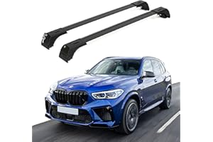 ERKUL 220lbs Roof Rack Cross Bars for BMW X5 G05 2019-2026 | Aluminum Crossbars with Anti Theft Lock for Rooftop | Compatible with Flush Rails - Black