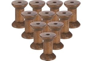 uxcell 12Pcs Wooden Empty Spool, 1.2" x 2" Unfinished Wooden Spools Wire Weaving Bobbins Empty Thread Spools for Crafts DIY A