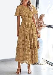 PRETTYGARDEN Womens 2025 Summer Maxi Dress Short