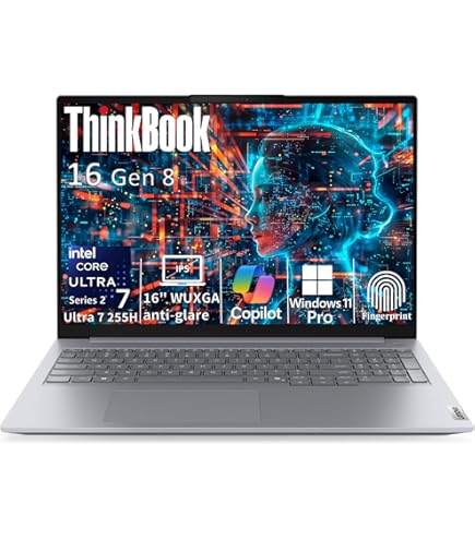 Amazon.com: Lenovo ThinkBook 16 Gen 8 AI Business Laptop, 16