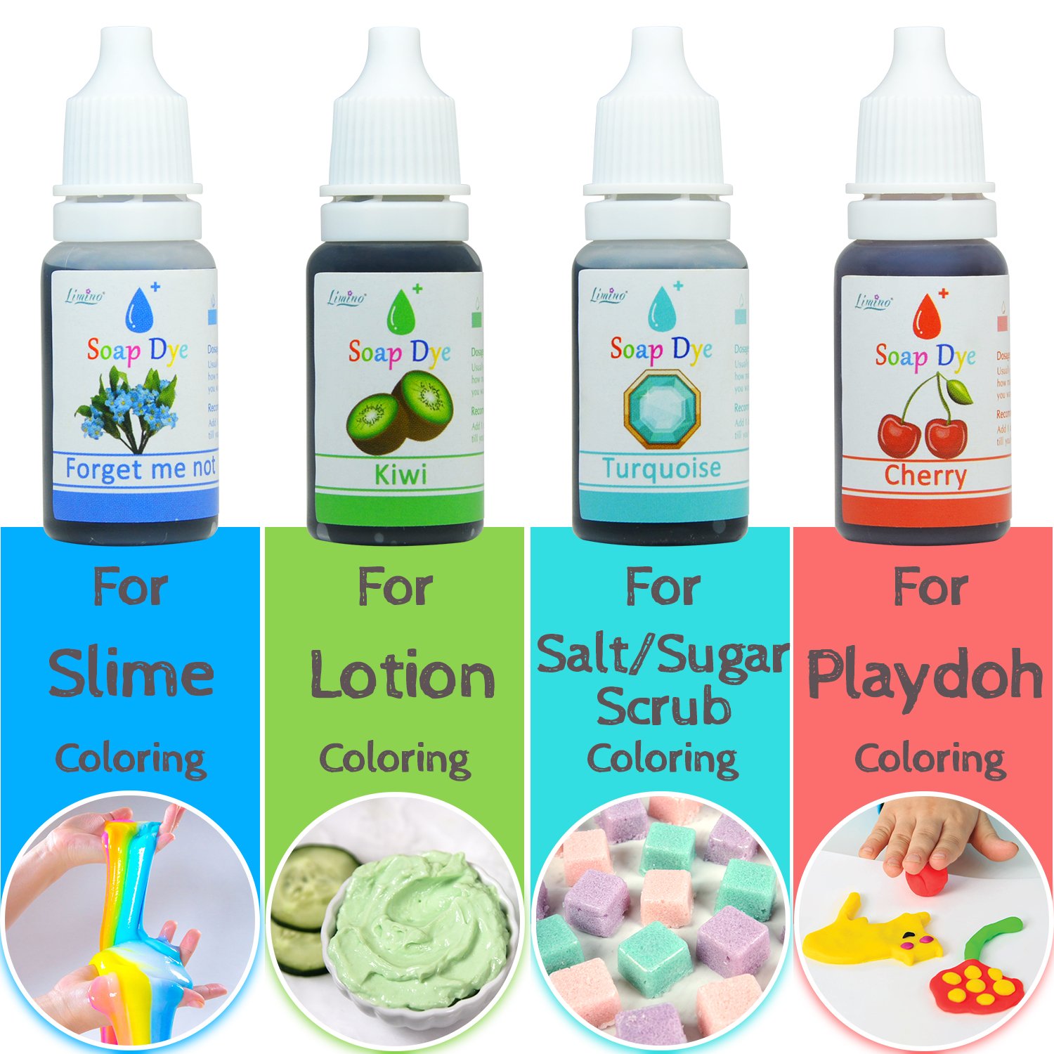 12 Color Bath Bomb Soap Dye Skin Safe Bath Bomb Colorant for Soap