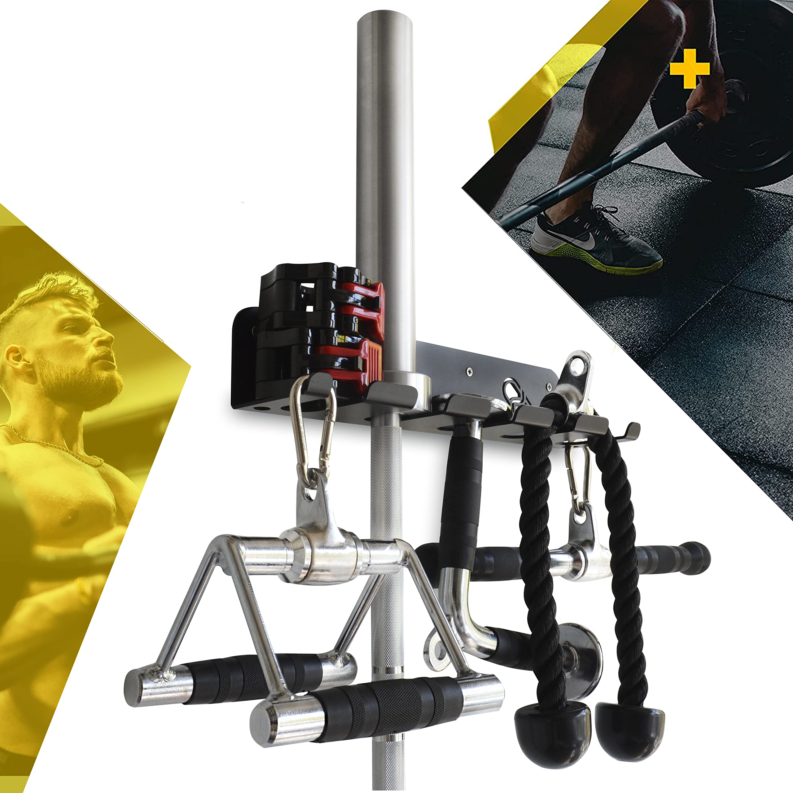 100% Carbon Steel 5 Bar Weight Bar Wall Bracket for Muscle Building