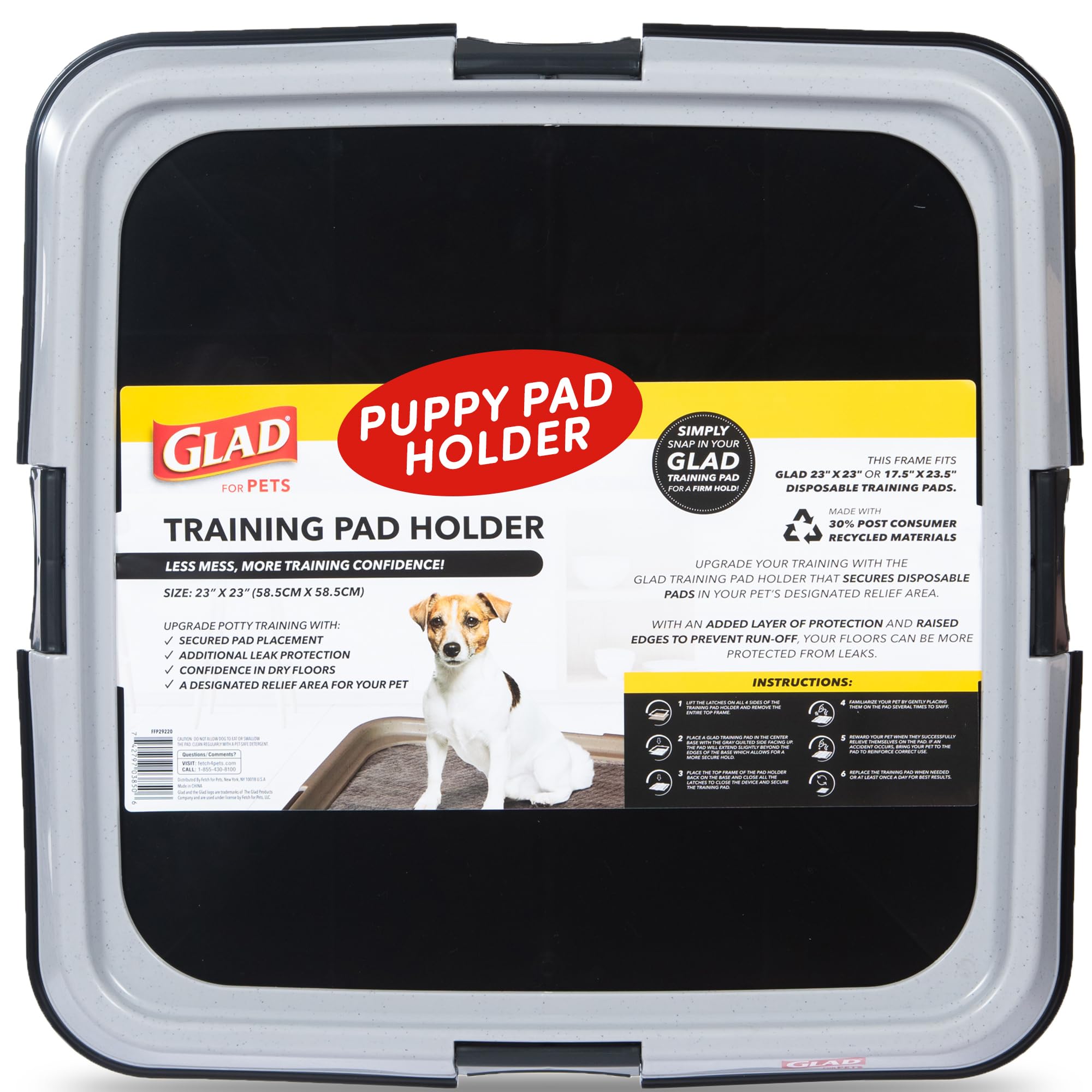 Glad for pets puppy potty training pad holder for disposable pads