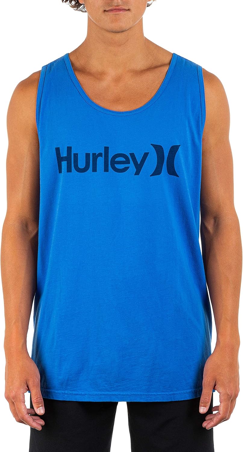 Hurley Men's Everyday Washed One and Only Solid Tank Top, Signal Blue