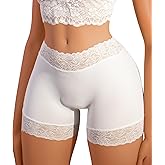 Hibluco Seamless Shaping Slip Shorts Under Dress Lace Boxers Panties For Women