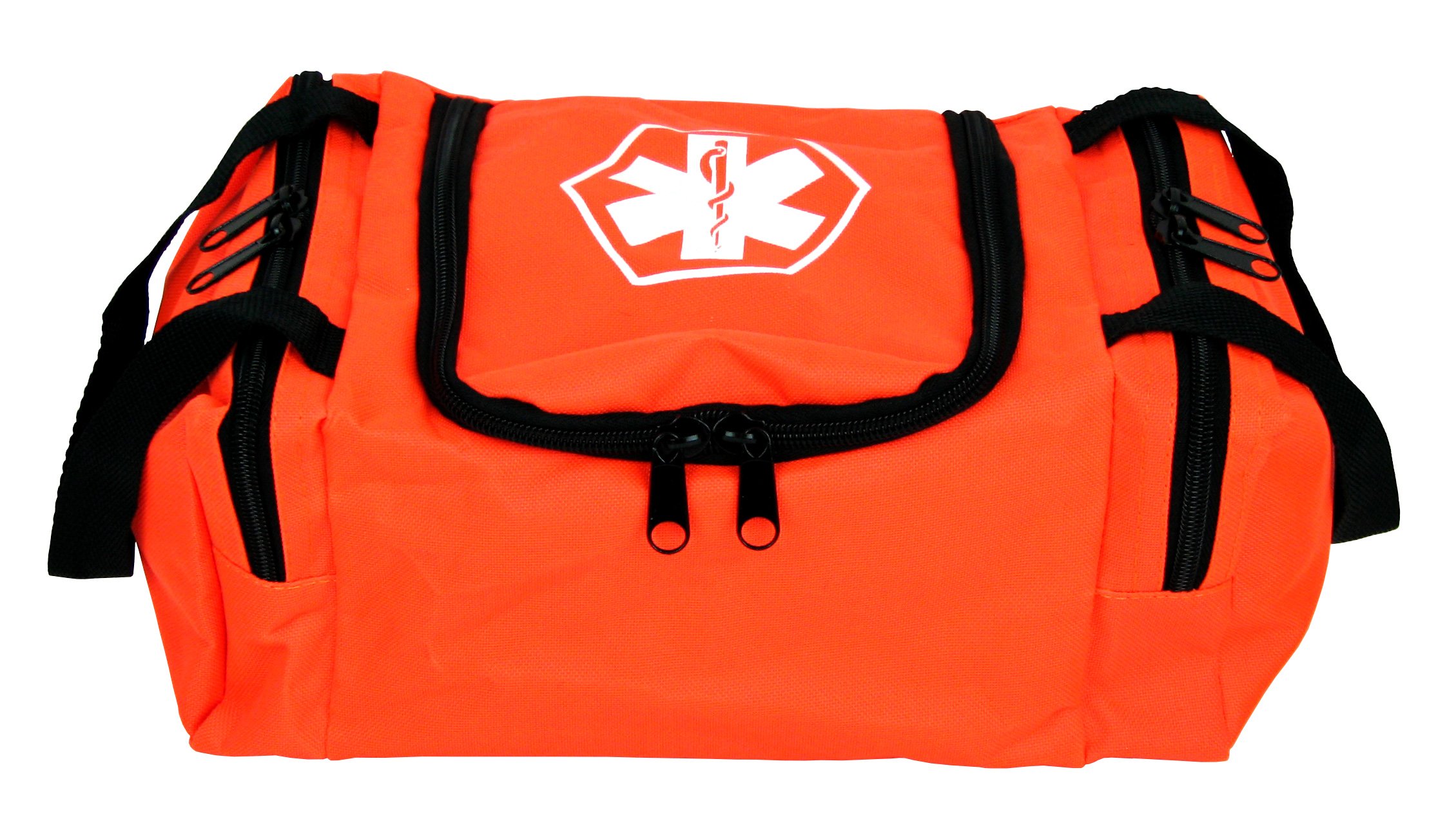 Emergency Medical Service Empty First Responder Bag Orange EMT Jump Bag