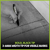 Tracer Construction Lumber Crayon Markers Pack of 12 Black Multi Surface view 4