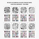 Pueen 2014 Nail Art Stamp Collection - Special Edition Encore 01-04 neue Erfindung Set mit 4 Doppelseitige All You Can Full Size Stamping Plates Maniküre DIY Schaltung (Infinite Bilder mit Ihrer Kreativität) Briefmarken Jetzt mit Bonus-Speicher-Fall