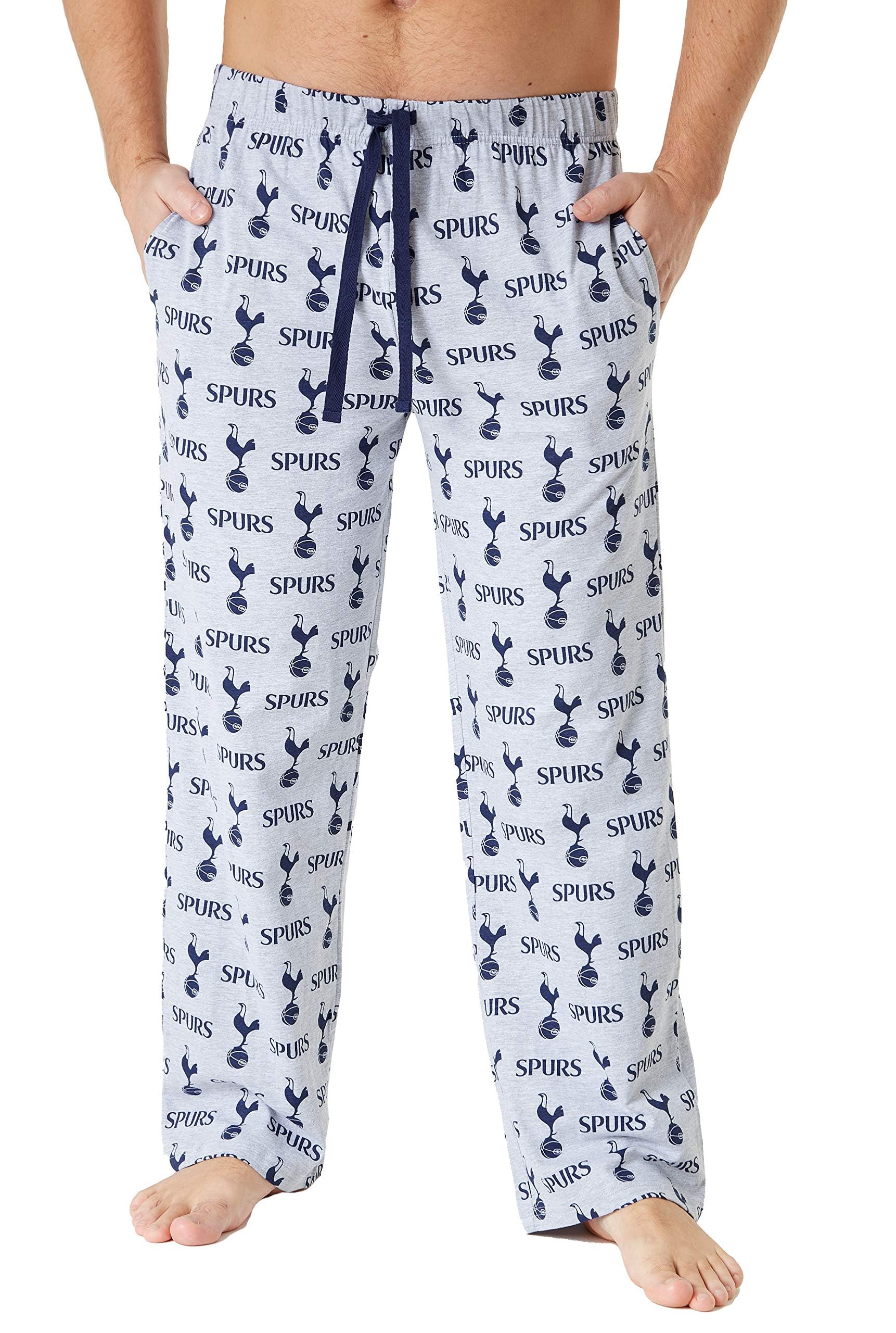 Tottenham Hotspur Mens Pyjamas - Comfy Nightwear Pyjama Bottoms for Men Teenagers Lounge Wear PJs Spurs Gifts for Men (M, Grey Aop)