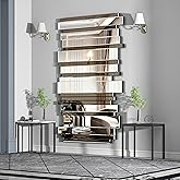 JACUKO Decorative Mirrors for Wall Decor Large Mirrors for Wall Decor Living Room Silver Mirrors 27×55 inch (Gold Brown)