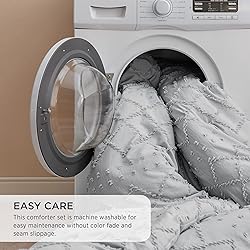 Bedsure California King Comforter Set - Light Grey