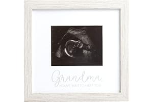 Kate & Milo Rustic Grandma Sonogram Picture Frame, Pregnancy Announcement, Ultrasound Baby Photo Frame, Gender-Neutral Baby Keepsake Frame, Tabletop And Wall Décor, 4x5 Photo Insert, Distressed Gray