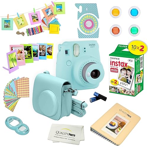 Fujifilm Instax Mini Instant Camera ICE BLUE w/ Film and