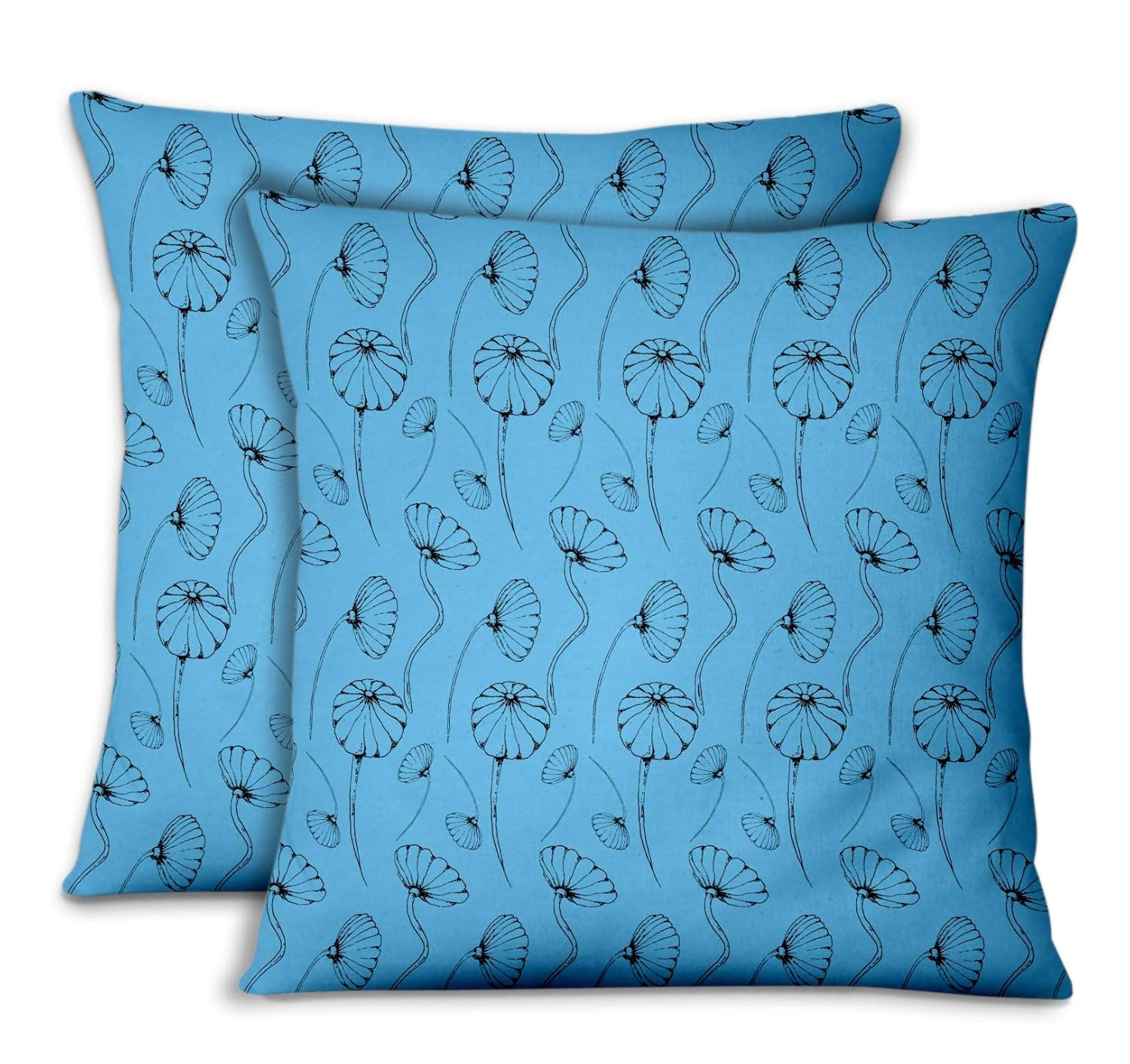 Amazon Com S4sassy Blue Cotton Poplin Artistic Decorative Throw
