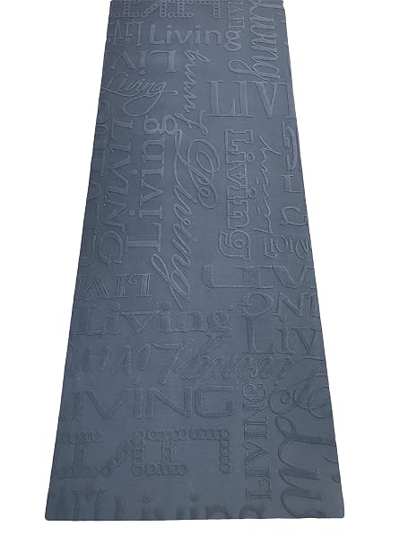 Tappeto Cucina 67 X 400 Living Design Scritte Nero Grigio Lavabile In Lavatrice Antiscivolo 67x400 Cm