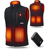 UNBON Heated Vest Mens with Battery Pack, Mens Heated Fleece Vest, Electric Heating Vest Heated Jacket Men