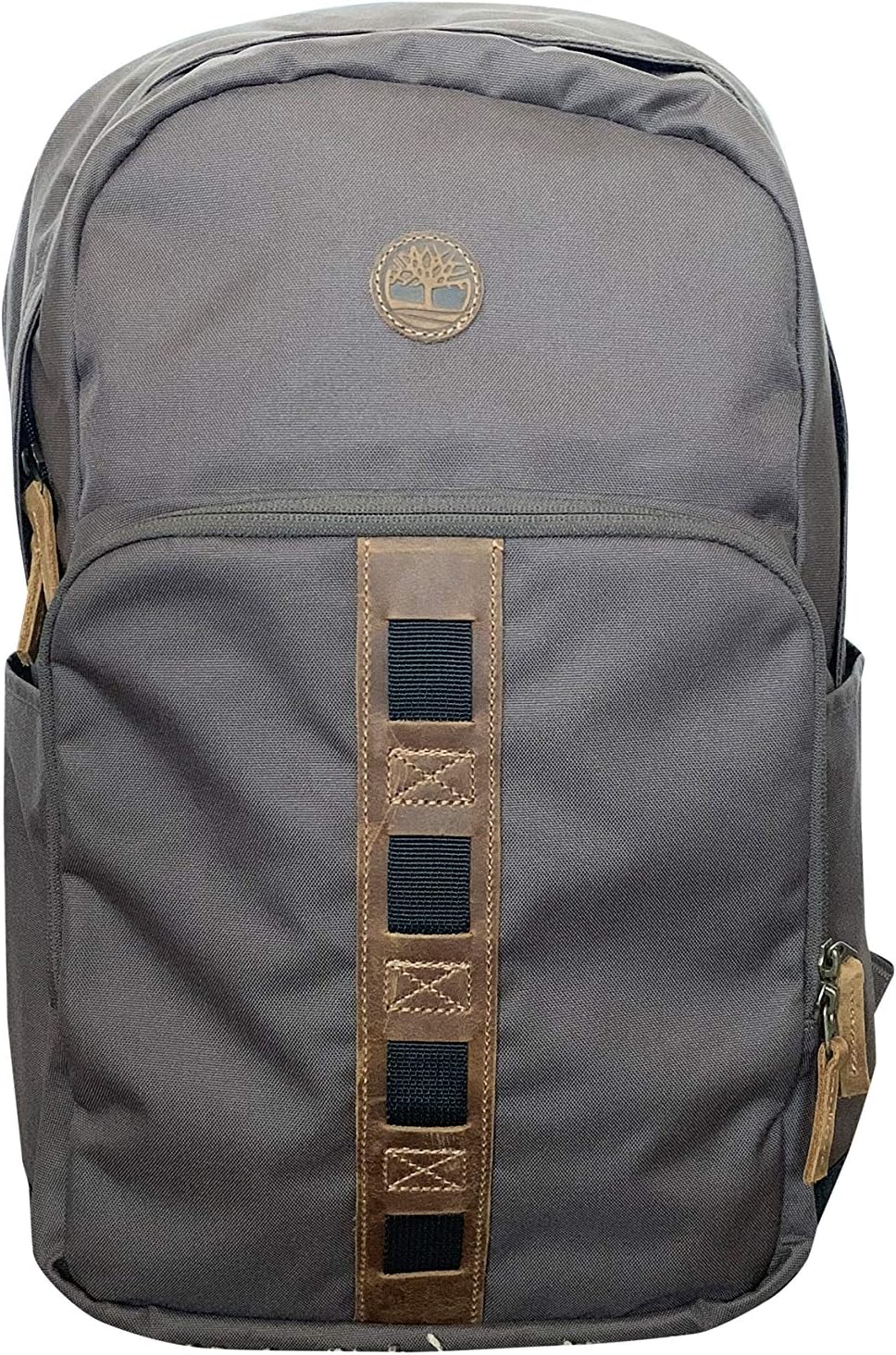 Timberland Backpack Heavy Duty Zip Top Backpacks w/Leather, Laptop Pouch and Rebotl Earth Keepers Material (Chocolate Brown)