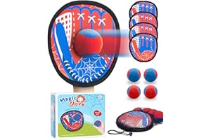 LADFAR Toss and Catch Ball Game Set, Toddler Baseball Glove for Beach Pool Yard, Kids Sports & Outdoor Play Toys with Family, Fun Birthday Gift for Ages 3 4 5 6 7 8-12 Year Old Boys Girls