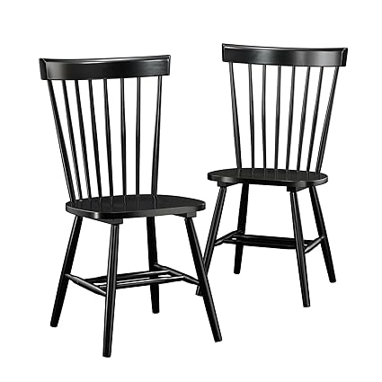 Sauder 418892 New Grange Spindle Back Chairs L 20 47 X W 21 26 X H 36 22 Black Finish