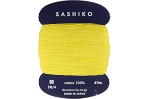 DARUMA Sashiko Thread Thinner Weight 40m Col. 203 -Lemon Yellow- Japanese Embroidery & Quilting by Yokota