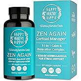 Zen Again Cortisol Manager with Ashwagandha KSM-66® | Cortisol Supplements for Women ​| 11-in-1 Complex | Natural Stress Support Supplement with L-Theanine, Rhodiola & Magnesium | Vegan, 60 Ct