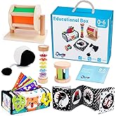 KMTJT Montessori Toys for Babies 0-6 Months | Learning Educational Box Wooden Toys for Baby Infant Newborn Toys 0-6 Months | 1st First Birthday Gifts for 0 6 12 18 Months Boys Girls