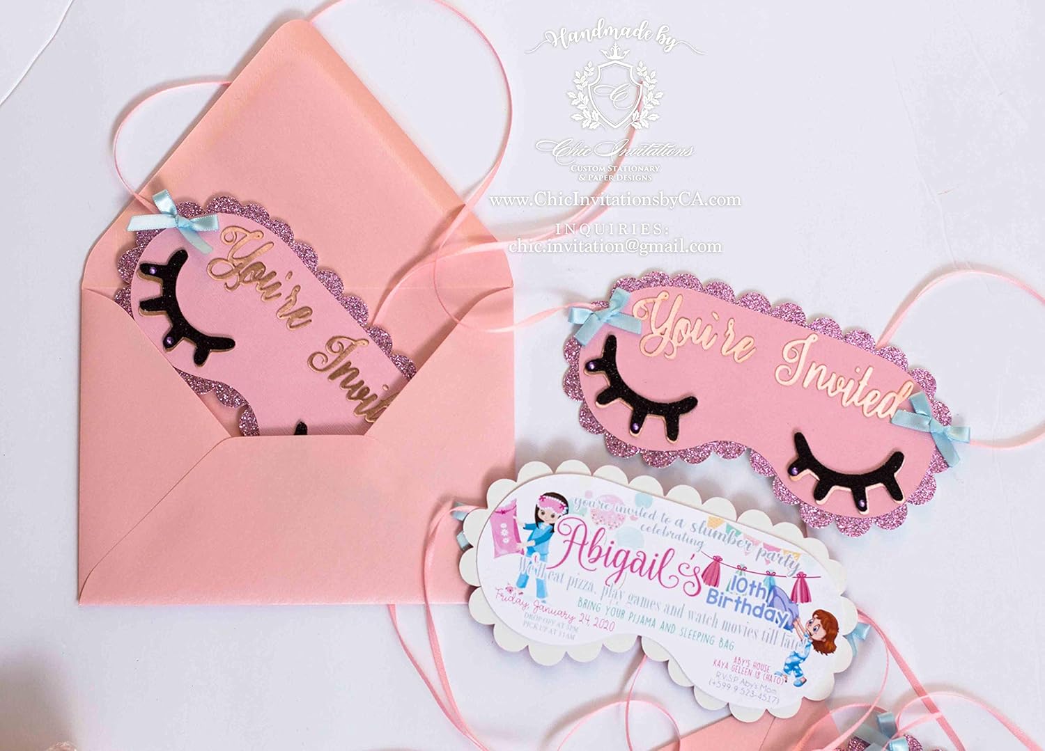 pajama party baby shower invitations