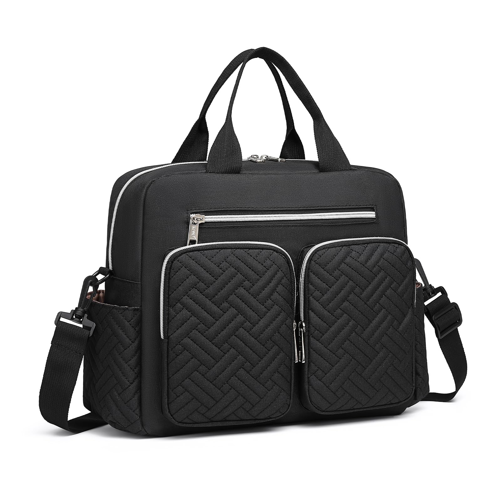 Kono Baby Changing Bag Nappy Changing Bags Multifunctional Baby Diaper Bag, Maternity Messenger for hospital with Insulated Pockets (Black)