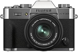 Fujifilm X-T30 II Mirrorless Camera Body, with Silver X-T30 II XC15-45mm Kit Silver Lens Kit
