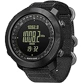 North Edge Apache Tactical Sports Watches for Men Outdoor Survival Military Compass Rock Solid Digital Watches with Durable B
