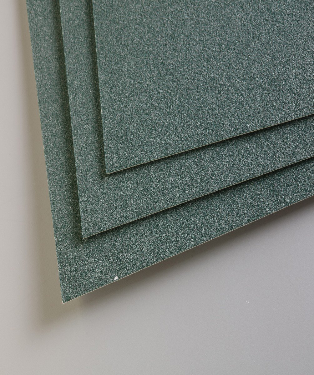 Clairefontaine - Ref 96168C - Pastelmat Card Sheets (Pack of 5 Sheets) - 360gsm Card - 50 x 70cm - Dark Green Colour - Specially Formulated For Use With Pastels