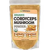 XPRS Nutra Organic Cordyceps Mushroom Powder - Premium Cordyceps Mushrooms - Real Mushrooms Cordyceps Powder Supplement for Energy and Immune Support - Vegan-Friendly Mushroom Cordyceps (16 oz)