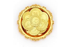 TINGKU 13 Unity Coins Set for Wedding Ceremony Arras de Boda with Tray Plate Wedding Arrhae Coin Catholic