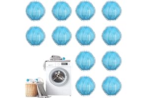 12pcs Pet Hair Remover for Laundry, Reusable Dryer Pet Hair Catching Balls, Dog Cat Lint Remover Balls for Washer, Washing Ma