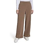 Andrew Marc Womens Ribbed Luxe Chenille Wide Leg Bottoms