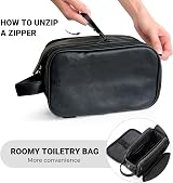 Elviros Water-Resistant PU Leather Toiletry Bag Men Large Travel Organizer view 7