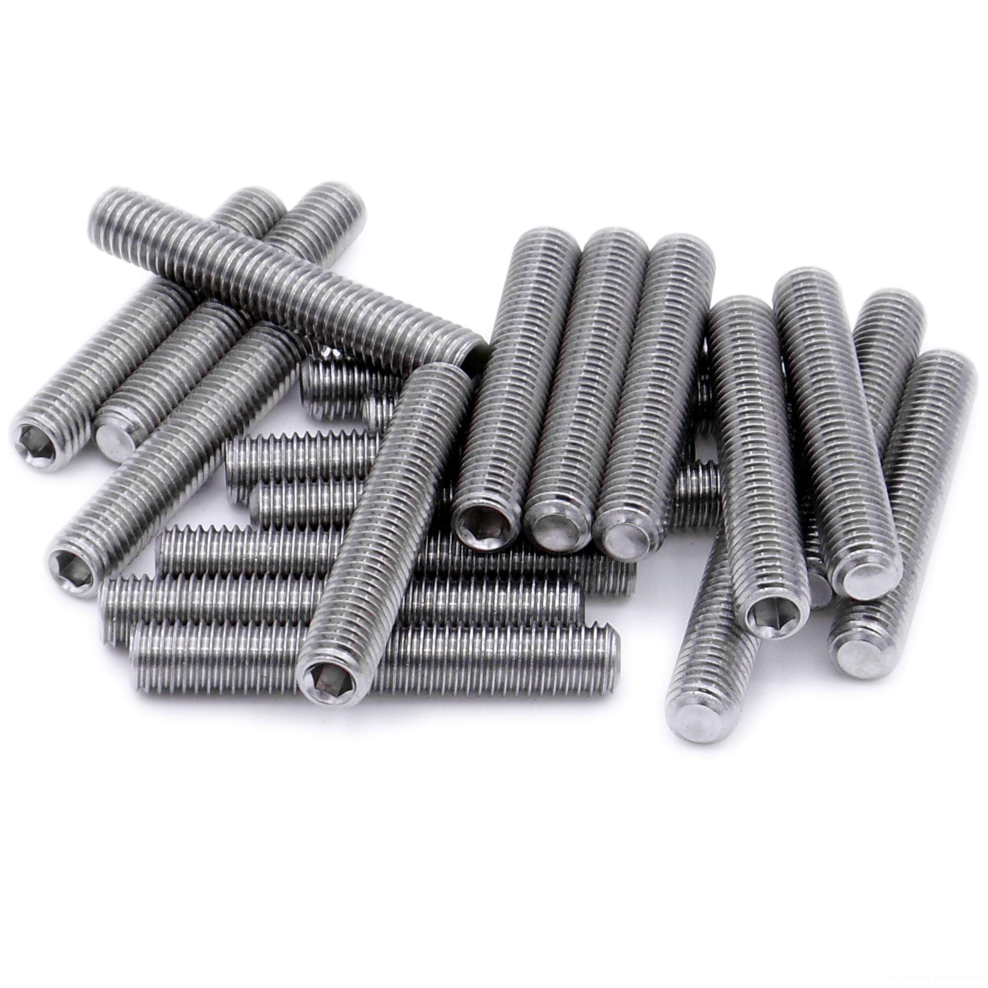 M5 (5mm x 12mm) Hex Socket Grub Screw (Cup Point) - Stainless Steel (A2) (Pack of 20)