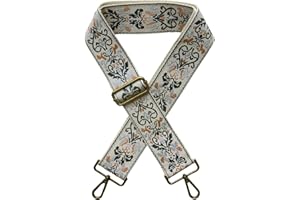 Yiaizhuo Ethnic 2" Wide Women's Purse Strap Replacement Crossbody Canvas Bags Shoulder Guitar Straps for Handbag Adjustable