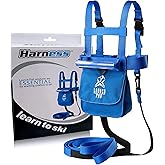 Launch Pad Toddler Ski Harness with Leash - Ski Harness for Kid w/ 7' Elasticized Leash, Easy Lift Handle & Built-in Backpack