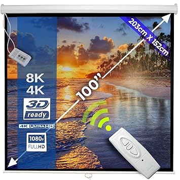 Pantalla de Proyector Eléctrica: Amazon.es: Electrónica