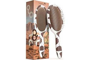 FRAMAR Cow Print Detangling Hair Brush – Hair Brush For Women, Wet Brush, Brosse A Cheveux, Hairbrush Women, Hair Detangler B