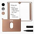 New Things Lab MEMO Whiteboard Wallet - an Innovative Mini Pocket Notebook & Aluminum RFID Blocking Wallet for Men & Women - Dry Erase Notepad w/ 6 Card Slots, Pen & Magnet Closure - Gilded Rose
