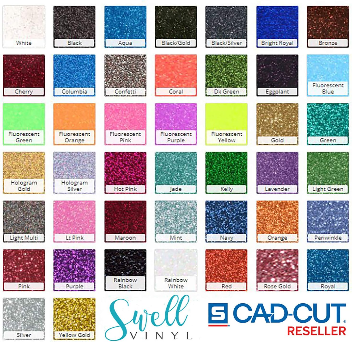 Glitter HTV Heat Transfer Vinyl 12" x 12" Sheets | 3 Pack | 3 Feet Total (Jade)