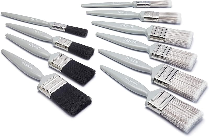 Harris Essentials Walls Ceilings and Woodwork 10 Pack Emulsion Gloss Brushes