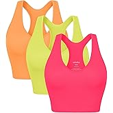 ODODOS 3-Pack Seamless Racerback Crop Tank for Women Ribbed Knit Soft Crop Tops