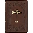 KJV Study Bible, Large Print King James Version Holy Bible, Thumb Tabs, Ribbons, Faux Leather Toffee Brown Framed Art Nouveau Debossed (KJV Study Editions LP)