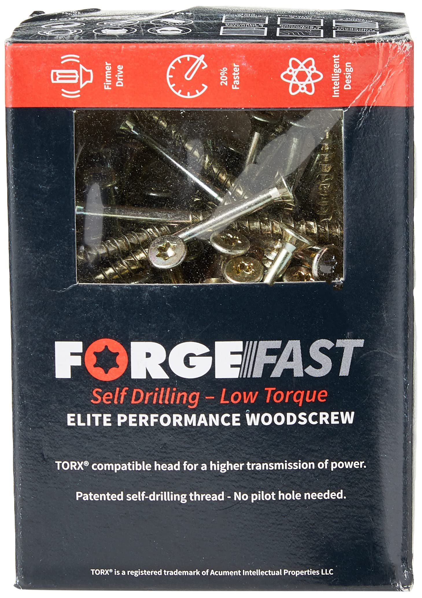 ForgeFast Elite Low-Torque Woodscrews | 5.0 x 70mm | Zinc Yellow Passivated | Box 100 — image 1